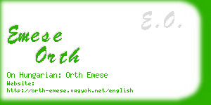 emese orth business card